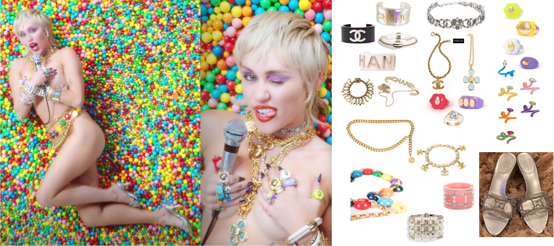 แฟชั่นลุคจาก Midnight Sky ของ Miley Cyrus - Jewelry