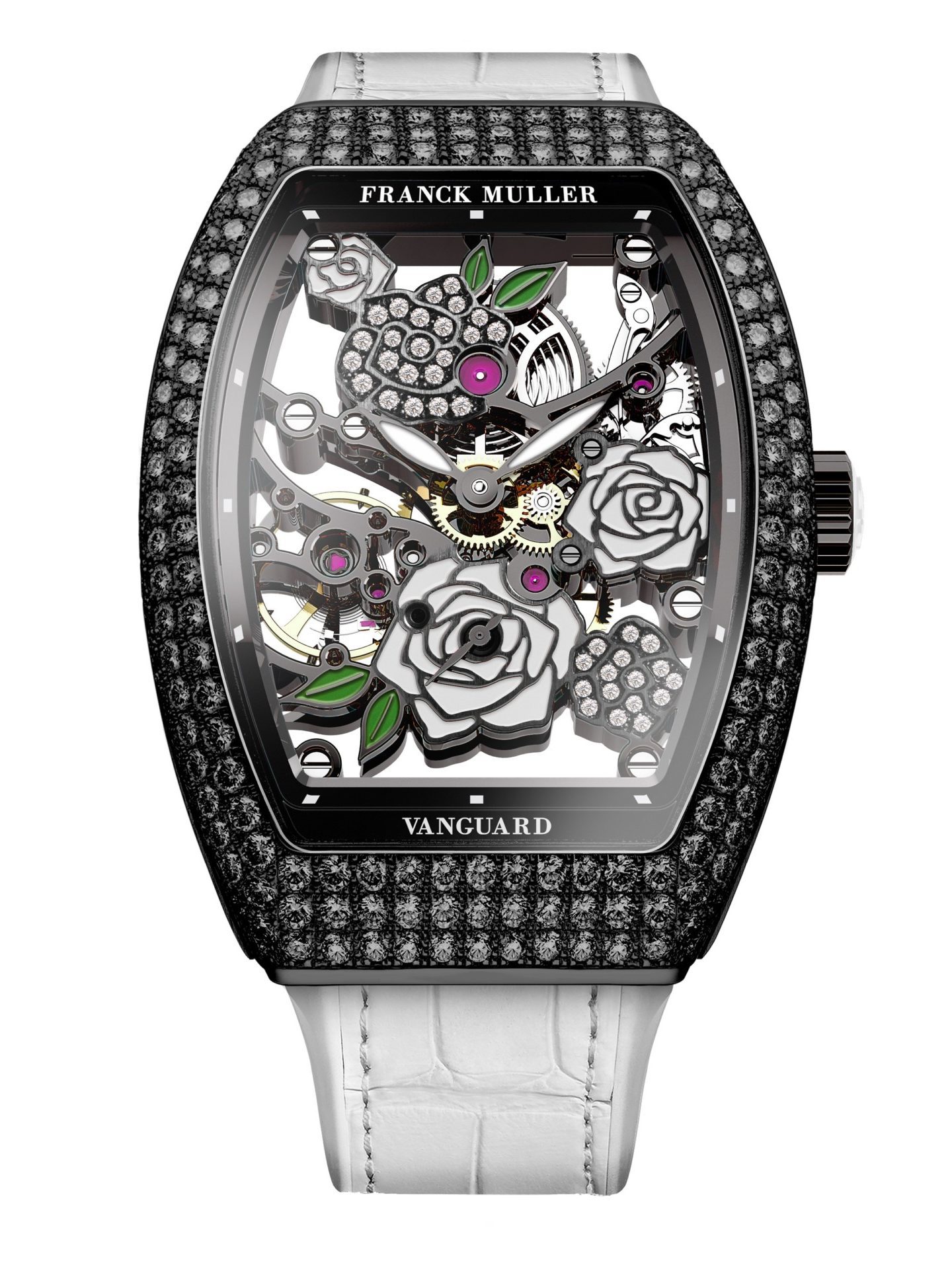 V32-rose-D BLACK white